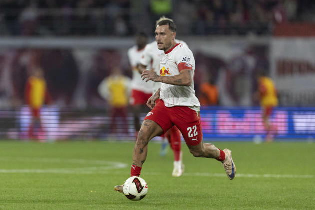 GER, Leipzig, Fussball, Bundesliga, 5. Spieltag, RB Leipzig vs. Eintracht Frankfurt im Bild v.l.: David Raum (RB Leipzig 22), 10.10.2026, Red-Bull Arena Leipzig DFL DFB REGULATIONS PROHIBIT ANY USE OF PHOTOGRAPHS AS IMAGE SEQUENCES AND OR QUASI-VIDEO, Leipzig Red-Bull Arena Sachsen Germany Copyright: xPaulxFritzx