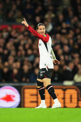 Eredivisie: Feyenoord Rotterdam v AZ Alkmaar Rotterdam - Anis Hadj Moussa of Feyenoord during the eight competition round of the 2026 2027 Eredivisie season. The match is set between Feyenoord Rotterdam and AZ Alkmaar at Stadion Feijenoord on 10 October 2026 in Rotterdam, Netherlands. Copyright: xYannickxVerhoevenx