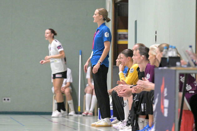 Miriam Hirsch (TusSies Metzingen, Trainerin) TusSies Metzingen vs. SCM Ramnicu Valcea, Handball, EHF, Europa Leauge Qualifikation Rueckspiel, Saison 2026 2027, 10.10.2026 TusSies Metzingen vs. SCM Ramnicu Valcea, Handball, EHF, Europa Leauge Qualifikation Rueckspiel, Saison 2026 2027, 10.10.2026 Metzingen Copyright: xEibner-Pressefotox EP_TBR