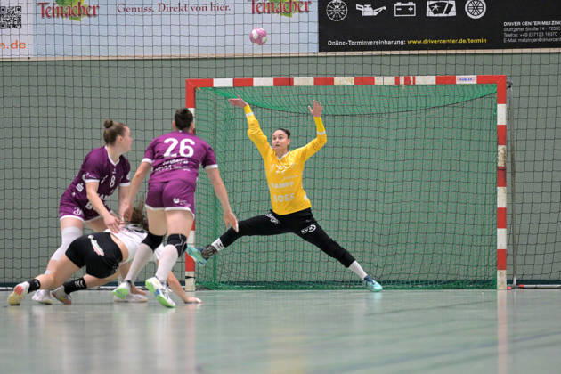 Sara Suba (TusSies Metzingen, 77) im Tor TusSies Metzingen vs. SCM Ramnicu Valcea, Handball, EHF, Europa Leauge Qualifikation Rueckspiel, Saison 2026 2027, 10.10.2026 TusSies Metzingen vs. SCM Ramnicu Valcea, Handball, EHF, Europa Leauge Qualifikation Rueckspiel, Saison 2026 2027, 10.10.2026 Metzingen Copyright: xEibner-Pressefotox EP_TBR