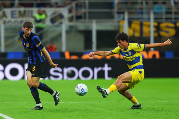 SOCCER - Serie A - Inter - FC Internazionale vs. Parma Calcio Photo by IPA ABACAPRESS.COM89512906 - Petar Sucic of FC Internazionale in action during the Serie A Enilive 2026 27 soccer match between FC Internazionale and Parma Calcio 1913. Milan Italy Copyright: xIPAxSport ABACAx