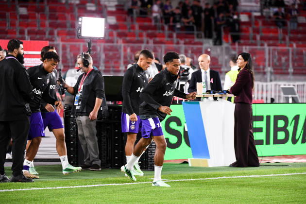 AS Monaco v Toulouse FC - Ligue 1 McDonald s 2026 2027 Sion OPPONG of Toulouse and Mathis AMOUGOU of Toulouse during Ligue 1 McDonald s match between Monaco and Toulouse at Stade Louis II on October 10, 2026 in Monaco, Monaco. Monaco Monaco Copyright: xIconxSportx 776573324