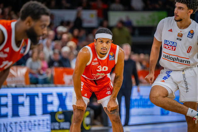 1. Basketball Bundesliga, easyCredit BBL, Saison 2026 2027, Herren, Hauptrunde, 5. Spieltag, 10.10.2026, RASTA Vechta - ratiopharm ulm Nelson Weidemann ( 30 - RASTA Vechta) während der Partie Vechta RASTA Dome Niedersachsen Deutschland
