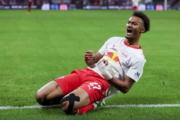 Tidiam Gomis (RB Leipzig) bejubelt seinen Treffer zum 6:0 waehrend des spiels der 1. Bundesliga zwischen RB Leipzig und Eintracht Frankfurt, Red Bull Arena am 10. October 2026 in Leipzig, Deutschland. (Foto von Marco Steinbrenner DeFodi Images) +++ Tidiam Gomis (RB Leipzig) celebrates after scoring his teams sixth Goal during the Bundesliga match between RB Leipzig and Eintracht Frankfurt at Red Bull Arena on October 10, 2026 in Leipzig, Germany. (Photo by Marco Steinbrenner DeFodi Images) DFB DFL REGULATIONS PROHIBIT ANY USE OF PHOTOGRAPHS AS IMAGE SEQUENCES AND OR QUASI-VIDEO. (Photo by Marco Steinbrenner DeFodi Images) -