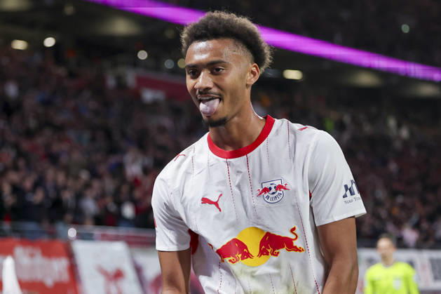 Tidiam Gomis (RB Leipzig) bejubelt seinen Treffer zum 6:0 waehrend des spiels der 1. Bundesliga zwischen RB Leipzig und Eintracht Frankfurt, Red Bull Arena am 10. October 2026 in Leipzig, Deutschland. (Foto von Marco Steinbrenner DeFodi Images) +++ Tidiam Gomis (RB Leipzig) celebrates after scoring his teams sixth Goal during the Bundesliga match between RB Leipzig and Eintracht Frankfurt at Red Bull Arena on October 10, 2026 in Leipzig, Germany. (Photo by Marco Steinbrenner DeFodi Images) DFB DFL REGULATIONS PROHIBIT ANY USE OF PHOTOGRAPHS AS IMAGE SEQUENCES AND OR QUASI-VIDEO. (Photo by Marco Steinbrenner DeFodi Images) -