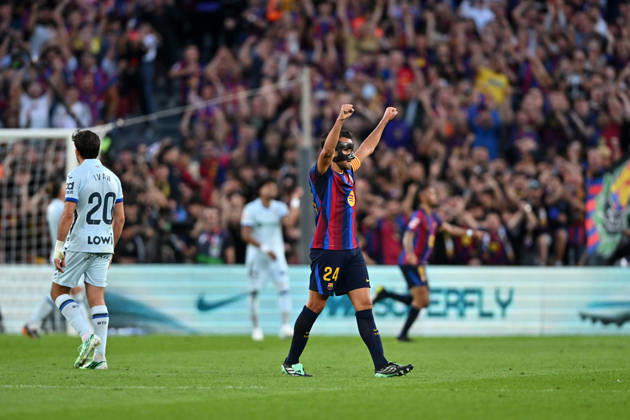 FC Barcelona, Barca v GETAFE CF SPOTIFY CAMP NOU. BARCELONA October 10,2026 FC BARCELONA vs GETAFE CF OCTOBER 10 ,2026 Eric Garcia (24) of FC Barcelona celebrates second goal during the match between FC Barcelona and Getafe CF corresponding to the eighth day of La Liga EA Sports at at Spotify Camp Nou in Barcelona, Spain. Barcelona ESP Copyright: xS.xRosx