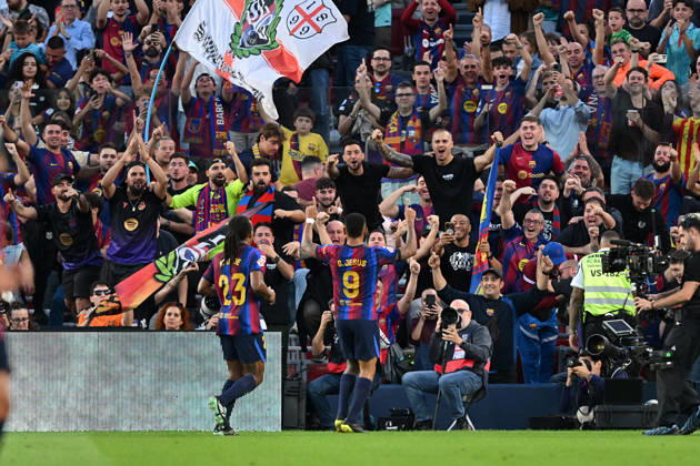 FC Barcelona, Barca v GETAFE CF SPOTIFY CAMP NOU. BARCELONA October 10,2026 FC BARCELONA vs GETAFE CF OCTOBER 10 ,2026 Gabriel Jesus (9) of FC Barcelona celebrates scoring his team s second goal during the match between FC Barcelona and Getafe CF corresponding to the eighth day of La Liga EA Sports at at Spotify Camp Nou in Barcelona, Spain. Barcelona ESP Copyright: xS.xRosx