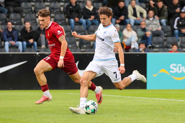 Lovis Bierschenk (SV Waldhof Mannheim, 7), Torschütze zum 1:1 Fussball: 3. Liga, 8. Spieltag, SG Sonnenhof Großaspach vs. SV Waldhof Mannheim am 10.10.2026 in Aspach-Großaspach (WIRmachenDRUCK Arena), Deutschland Aspach-Großaspach WIRmachenDRUCK Arena Deutschland Copyright: xFranzxReindelx