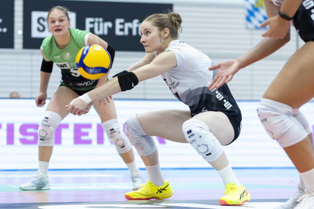 DEKRA 1. Bundesliga Frauen: Schwarz-Weiss Erfurt vs. Rote Raben Vilsbiburg; Erfurt; 10.10.2026 Teresa Ziegenbalg ( 7; Schwarz-Weiss Erfurt) DEKRA 1. Bundesliga Frauen: Schwarz-Weiss Erfurt vs. Rote Raben Vilsbiburg; Riethsporthalle Erfurt; 10.10.2026 Copyright: xBEAUTIFULxSPORTS Duehringx