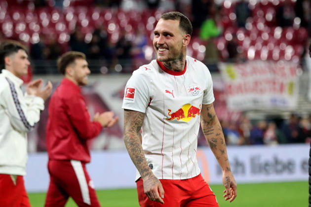 10.10.2026, xgox, Fussball 1.Bundesliga, RB Leipzig - Eintracht Frankfurt v.l. David Raum (RB Leipzig) (DFL DFB REGULATIONS PROHIBIT ANY USE OF PHOTOGRAPHS as IMAGE SEQUENCES and or QUASI-VIDEO) Leipzig