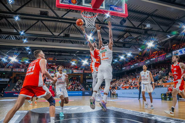 1. Basketball Bundesliga, easyCredit BBL, Saison 2026 2027, Herren, Hauptrunde, 5. Spieltag, 10.10.2026, RASTA Vechta - ratiopharm ulm Armaan Franklin ( 4 - RASTA Vechta) ko Vechta RASTA Dome Niedersachsen Deutschland