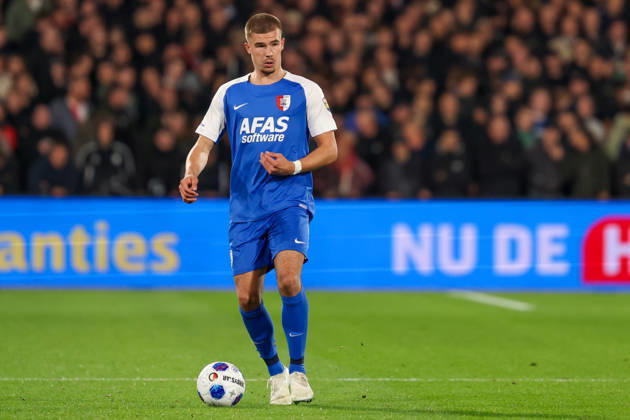 2026-10-10 Feyenoord v AZ Alkmaar - Dutch Eredivisie ROTTERDAM, NETHERLANDS - OCTOBER 10: Wouter Goes of AZ Alkmaar looks on during the Dutch Eredivisie match between Feyenoord and AZ Alkmaar at Stadion Feijenoord on October 10, 2026 in Rotterdam, Netherlands. Rotterdam Stadion Feijenoord Netherlands Content not available for redistribution in The Netherlands directly or indirectly through any third parties. Copyright: xHansxvanxderxValkx