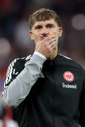 10.10.2026, xtgx, Fussball 1.Bundesliga, RB Leipzig - Eintracht Frankfurt v.l. Robin Koch (Eintracht Frankfurt) Enttäuscht, traurig, frustriert, ratlos, (DFL DFB REGULATIONS PROHIBIT ANY USE OF PHOTOGRAPHS as IMAGE SEQUENCES and or QUASI-VIDEO) Leipzig