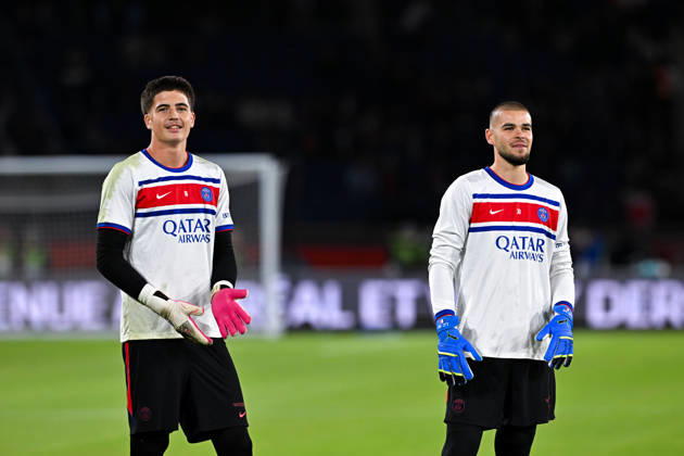 Paris Saint-Germain v Le Mans FC - Ligue 1 McDonald s 2026 2027 Lucas CHEVALIER of Paris Saint-Germain and Alessandro LONGONI of Paris Saint-Germain during Ligue 1 McDonald s match between Paris and Le Mans at Parc des Princes on October 10, 2026 in Paris, France. Paris France Copyright: xBaptistexFernandezx 776573319