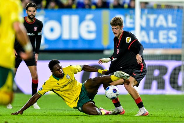 SITTARD , 10-10-2026 , Fortuna Sittard Stadium , season 2025 2026 , Dutch Eredivisie football , match between Fortuna Sittard and FC Twente , picture shows Fortuna Sittard - Twente  x208123235x Copyright: