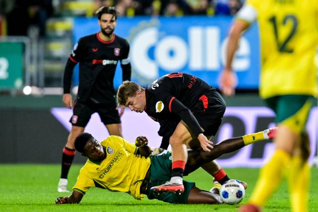 SITTARD , 10-10-2026 , Fortuna Sittard Stadium , season 2025 2026 , Dutch Eredivisie football , match between Fortuna Sittard and FC Twente , picture shows Fortuna Sittard - Twente  x208123238x Copyright: