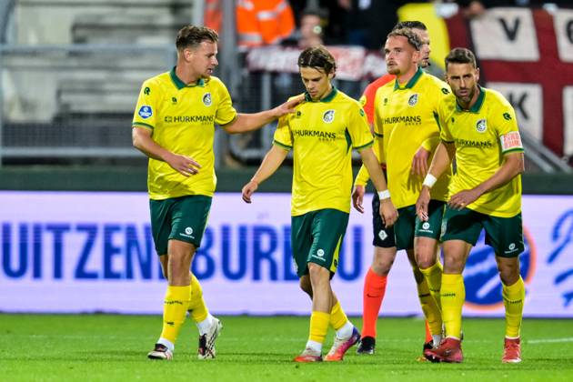 SITTARD , 10-10-2026 , Fortuna Sittard Stadium , season 2025 2026 , Dutch Eredivisie football , match between Fortuna Sittard and FC Twente , picture shows Fortuna Sittard - Twente  x208123411x Copyright: