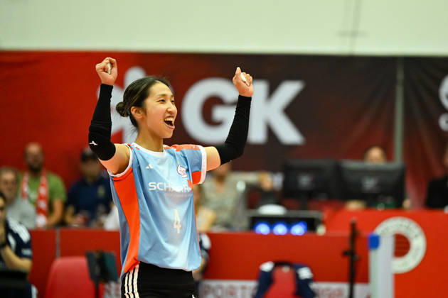 Yurika Bamba (Allianz MTV Stuttgart, 4) Dresdner SC vs. Allianz MTV Stuttgart, 1. Volleyball Bundesliga Damen, Spielzeit 2026 2027, 10.10.2026 Dresdner SC vs. Allianz MTV Stuttgart, 1. Volleyball Bundesliga Damen, Spielzeit 2026 2027, 10.10.2026 Dresden Copyright: xEibner-Pressefoto xHoepnerx EP_PHR