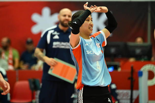 Yurika Bamba (Allianz MTV Stuttgart, 4) Dresdner SC vs. Allianz MTV Stuttgart, 1. Volleyball Bundesliga Damen, Spielzeit 2026 2027, 10.10.2026 Dresdner SC vs. Allianz MTV Stuttgart, 1. Volleyball Bundesliga Damen, Spielzeit 2026 2027, 10.10.2026 Dresden Copyright: xEibner-Pressefoto xHoepnerx EP_PHR
