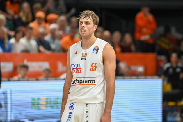 Lenny Liedtke (ratiopharm Ulm, 55) RASTA Vechta vs. ratiopharm Ulm, easyCredit Basketball Bundesliga, 5. Spieltag, Saison 2026 2027, 10.10.2026, RASTA Vechta vs. ratiopharm Ulm, easyCredit Basketball Bundesliga, 5. Spieltag, Saison 2026 2027, 10.10.2026 Vechta Copyright: xEibner-Pressefoto RobertxGertzenx EP_RGN