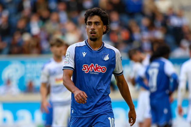 10.10.2026, GER, Fussball, Herren, 3. Liga, Saison 2026 2027, MSV Duisburg - TSG Hoffenheim II Yasin Zor (TSG II) schaut Copyright: xSvenxHanischx