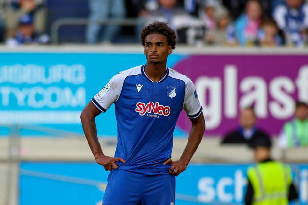 10.10.2026, GER, Fussball, Herren, 3. Liga, Saison 2026 2027, MSV Duisburg - TSG Hoffenheim II Jykese Fields (TSG II) schaut Copyright: xSvenxHanischx