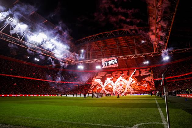 AMSTERDAM - A banner from the F-Side in honor of the 50th anniversary during the Dutch Eredivisie match between AFC Ajax and NEC Nijmegen at the Johan Cruijff ArenA on October 10, 2026, in Amsterdam, the Netherlands. MAURICE VAN STEEN ANP Eredivisie 2026 27 xVIxANPxSportx xxANPxIVx 572056132 originalFilename: 572056132