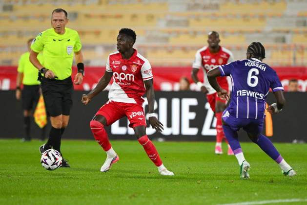 FOOTBALL : AS Monaco VS Toulouse FC - Ligue 1 McDonald s - 10 10 2026 Lamine Camara (ASM) - Ligue 1 McDonald s match between AS Monaoc and Toulouse Football Club on October 10, 2026 at the Louis II Stadium in Monaco. MonacoMonaco  Copyright: xWilliamxCannarellax