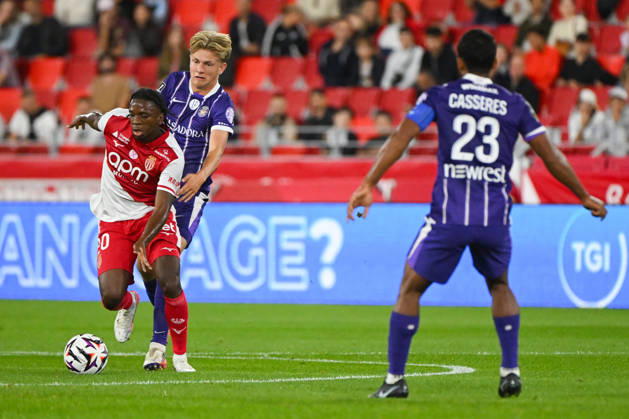 FOOTBALL : AS Monaco VS Toulouse FC - Ligue 1 McDonald s - 10 10 2026 Nazinho (ASM) - Ligue 1 McDonald s match between AS Monaoc and Toulouse Football Club on October 10, 2026 at the Louis II Stadium in Monaco. MonacoMonaco  Copyright: xWilliamxCannarellax
