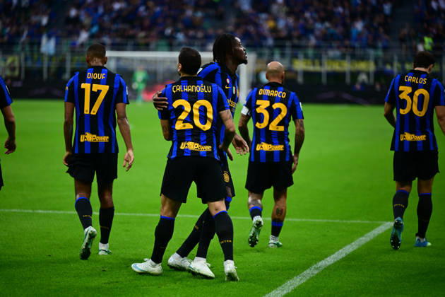 FC Internazionale v Parma Calcio - Serie A 2026 27 Hakan Calhanoglu of Inter Milan celebrates after scoring his team s second goal during a Serie A match between Inter Milan and Parma Calcio at San Siro Stadium in Milan, Italy, on October 10, 2026. Milan Lombardy Italy Copyright: xAndreaxDiodatox originalFilename:diodato-intermil261010_npGPe