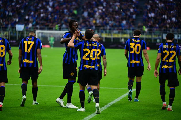 FC Internazionale v Parma Calcio - Serie A 2026 27 Hakan Calhanoglu of Inter Milan celebrates after scoring his team s second goal during a Serie A match between Inter Milan and Parma Calcio at San Siro Stadium in Milan, Italy, on October 10, 2026. Milan Lombardy Italy Copyright: xAndreaxDiodatox originalFilename:diodato-intermil261010_npQb6