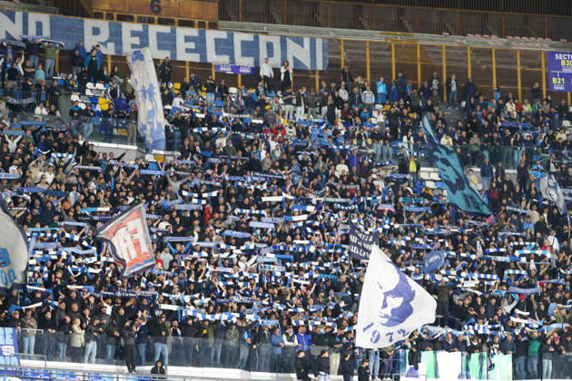 Serie A football match 2026 27 season: Napoli vs. Frosinone Supporters of SSC Napoli during the 2026 27 Serie A match between SSC Napoli and FC Frosinone, played on October 10, 2026, at the Stadio Diego Armando Maradona in Naples NAPOLI stadio Diego Armando Maradona CAMPANIA ITALIA Copyright: xFABIOxSASSO FPAxFabioxSassox Napoli Frosinone2026_10_10Fabio Sasso6651