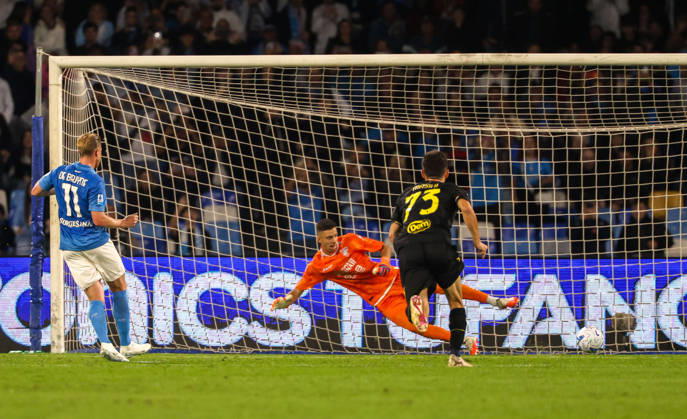 October 10, 2026, Napoli, Campania, ITALIA: Goal the Kevi De Bruyne of SSC Napoli during the 2026 27 Serie A match between SSC Napoli and FC Frosinone, played on October 10, 2026, at the Stadio Diego Armando Maradona in Naples Serie A Football Match †2026 27 Season: Napoli Vs. Frosinone - ZUMAs236 20261010_aap_s236_032 Copyright: xFabioxSassox