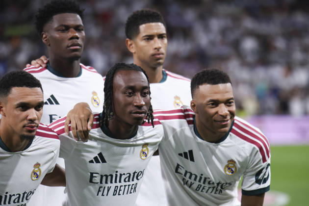 Real Madrid v Villarreal - La Liga EA Sports 2026 27 October 10, 2026, Estadio Santiago Bernabeu, Madrid, Spain: Kylian Mbappe and Yan Diomande of Real Madrid during La Liga EA Sports match between Real Madrid and Villarreal at Estadio Santiago Bernabeu on October 10, 2026 in Madrid, Spain. Madrid Estadio Santiago Bernabeu Madrid Spain Copyright: xAlejandroxMatiasxAcostax