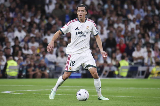 Real Madrid v Villarreal - La Liga EA Sports 2026 27 October 10, 2026, Estadio Santiago Bernabeu, Madrid, Spain: Alvaro Carreras of Real Madrid during La Liga EA Sports match between Real Madrid and Villarreal at Estadio Santiago Bernabeu on October 10, 2026 in Madrid, Spain. Madrid Estadio Santiago Bernabeu Madrid Spain Copyright: xAlejandroxMatiasxAcostax