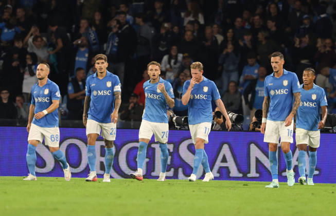 October 10, 2026, Napoli, Campania, ITALIA: Goal the Noa Lang of SSC Napoli during the 2026 27 Serie A match between SSC Napoli and FC Frosinone, played on October 10, 2026, at the Stadio Diego Armando Maradona in Naples Napoli ITALIA - ZUMAs236 20261010_aap_s236_043 Copyright: xFabioxSassox