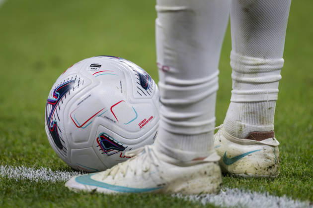 Real Madrid CF v Villarreal CF - LaLiga EA Sports 2026 27 The official ball of the match is seen during the LaLiga EA Sports football match between Real Madrid CF and Villarreal CF at Estadio Bernabeu on October 10, 2026 in Madrid, Spain. Madrid Estadio Bernabeu Madrid Spain Copyright: xAlbertoxGardinx AGardin_20261010_Rea_Mad_Vil_0030