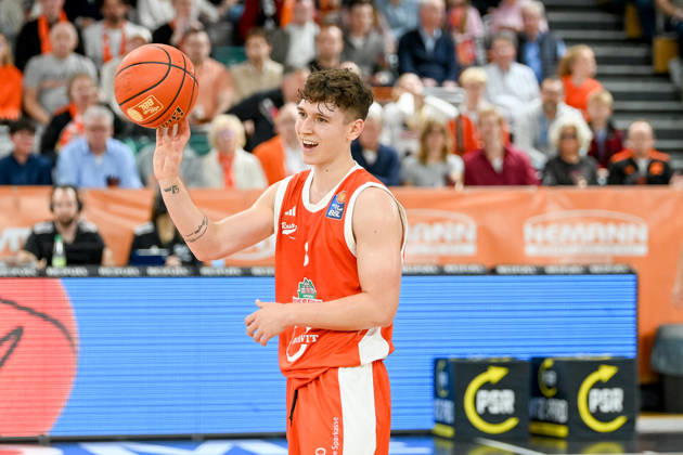 Dominik Dolic (RASTA Vechta, 08) RASTA Vechta vs. ratiopharm Ulm, easyCredit Basketball Bundesliga, 5. Spieltag, Saison 2026 2027, 10.10.2026, RASTA Vechta vs. ratiopharm Ulm, easyCredit Basketball Bundesliga, 5. Spieltag, Saison 2026 2027, 10.10.2026 Vechta Copyright: xEibner-Pressefoto RobertxGertzenx EP_RGN