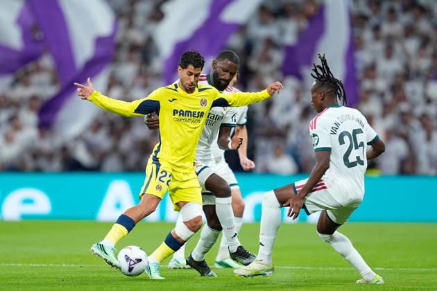 October 10, 2026, Madrid, Madrid, Spain: Ayoze Perez of Villarreal CF and Antonio Rudiger of Real Madrid CF compete for the ball during the Spanish League, LaLiga EA Sports, football match between Real Madrid and Villarreal CF at Bernabeu stadium on October 10, 2026, in Madrid, Spain. Real Madrid V Villarreal CF - LaLiga EA Sports  - ZUMAa181 20261010_zaa_a181_158 Copyright: xDennisxAgyemanx