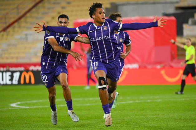 FOOTBALL : AS Monaco VS Toulouse FC - Ligue 1 McDonald s - 10 10 2026 Joy Toulouse FC - Goal Sion Oppong - Ligue 1 McDonald s match between AS Monaco and Toulouse Football Club on October 10, 2026 at the Louis II Stadium in Monaco. MonacoMonaco  Copyright: xWilliamxCannarellax