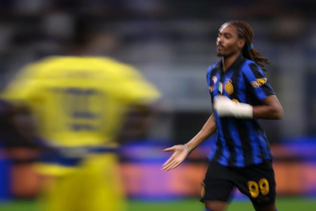 FC Internazionale v Parma Calcio 1913 - Serie A - Season 2026-2027 Milan, Italy, 10th October 2026. Djed Spence of FC Internazionale during the FC Internazionale vs Parma Calcio 1913 Serie A match at Giuseppe Meazza, Milan. Picture credit should read: Jonathan Moscrop Milan Stadio Giuseppe Meazza Italy