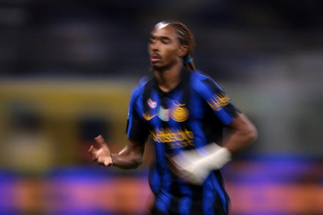 FC Internazionale v Parma Calcio 1913 - Serie A - Season 2026-2027 Milan, Italy, 10th October 2026. Djed Spence of FC Internazionale during the FC Internazionale vs Parma Calcio 1913 Serie A match at Giuseppe Meazza, Milan. Picture credit should read: Jonathan Moscrop Milan Stadio Giuseppe Meazza Italy