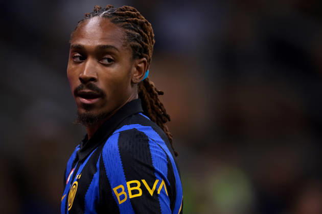 FC Internazionale v Parma Calcio 1913 - Serie A - Season 2026-2027 Milan, Italy, 10th October 2026. Djed Spence of FC Internazionale looks over his shoulder during the FC Internazionale vs Parma Calcio 1913 Serie A match at Giuseppe Meazza, Milan. Picture credit should read: Jonathan Moscrop Milan Stadio Giuseppe Meazza Italy
