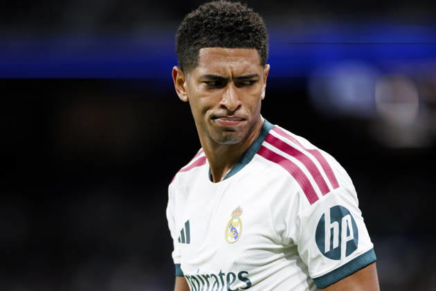 LA LIGA EA Sports - Real Madrid vs Villarreal MADRID, SPAIN - October 10:Jude Bellingham of Real Madrid reacts to a missed opportunity during the La Liga 2026 27 match between Real Madrid and Villarreal at Santiago Bernabeu Stadium. (Photo by Guille Martinez f22photo) Madrid Santiago Bernabeu Stadium Spain Copyright: xGuillermoxMartinezx
