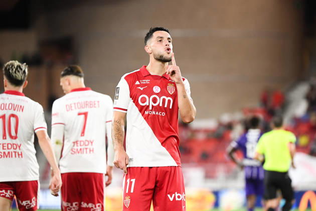 AS Monaco v Toulouse FC - Ligue 1 McDonald s 2026 2027 Matthis ABLINE of Monaco celebrate after scores during Ligue 1 McDonald s match between Monaco and Toulouse at Stade Louis II on October 10, 2026 in Monaco, Monaco. Monaco Monaco  Copyright: xIconxSportx 776573324