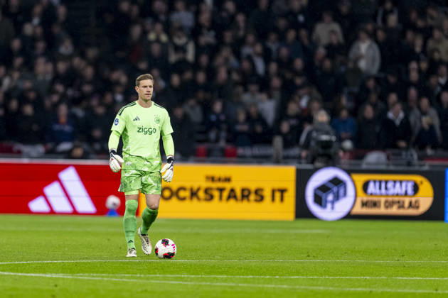 AMSTERDAM - AFC Ajax Amsterdam goalkeeper Marc ter Stegen during the Vriendenloterij Eredivisie match between Ajax and N.E.C. at Johan Cruijff ArenA on 10 October 2026 in Amsterdam, Netherlands. (Photo by DeFodi Images) -