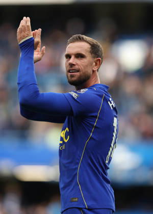 10th October 2026; Stamford Bridge, London, England; Premier League Football, Chelsea versus Bournemouth; Jordan Henderson of Chelsea applauding the Chelsea fans after the match JohnxPatrickxFletcher
