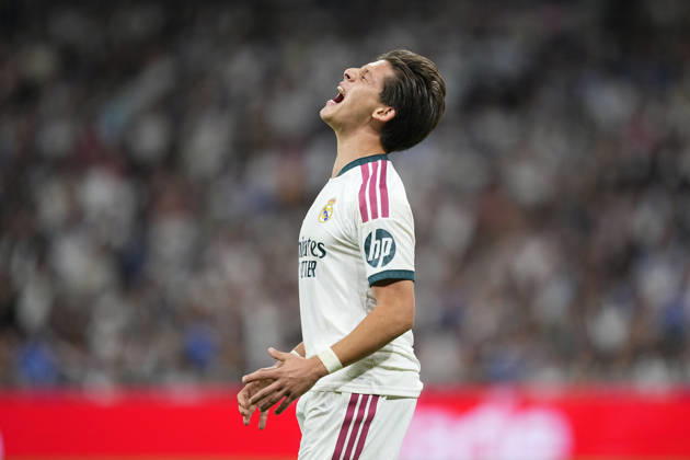 October 10, 2026, Madrid, Madrid, Spain: Arda Guler of Real Madrid CF laments during the Spanish League, LaLiga EA Sports, football match between Real Madrid and Villarreal CF at Bernabeu stadium on October 10, 2026, in Madrid, Spain. Real Madrid V Villarreal CF - LaLiga EA Sports - ZUMAa181 20261010_zaa_a181_188 Copyright: xOscarxJ.xBarrosox