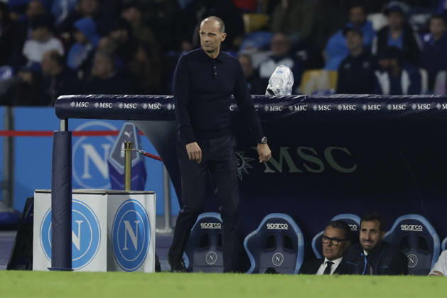 Serie a football match SSC Napoli vs Frosinone Napoli™s Italian coach Massimiliano Allegri during the Serie A football match between SSC Napoli vs Frosinone at the Diego Armando Maradona Stadium in Naples, southern Italy, on October 10, 2026. _BPH0168 Copyright: xAntonioxBalascox