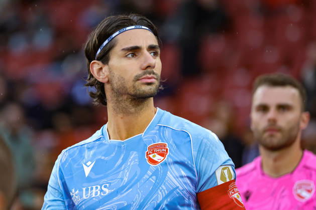 FC Zürich gegen FC Thun Brack Super League 10. Oktober 2026 Jan Bamert (19, FC Thun) während des Fussballspiels der Brack Super League, FC Zürich gegen FC Thun, 10. Oktober 2026, Stadion Letzigrund, Zürich, Schweiz. Zürich Stadion Letzigrund Zürich Schweiz